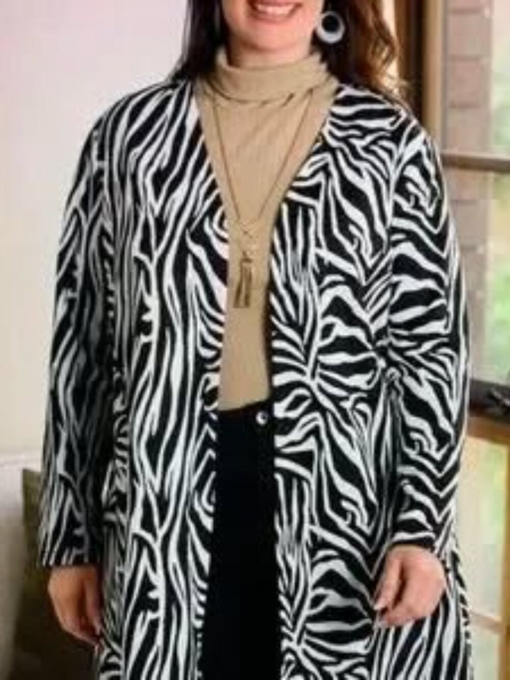 Ladies 1XL New Zebra Print jacket